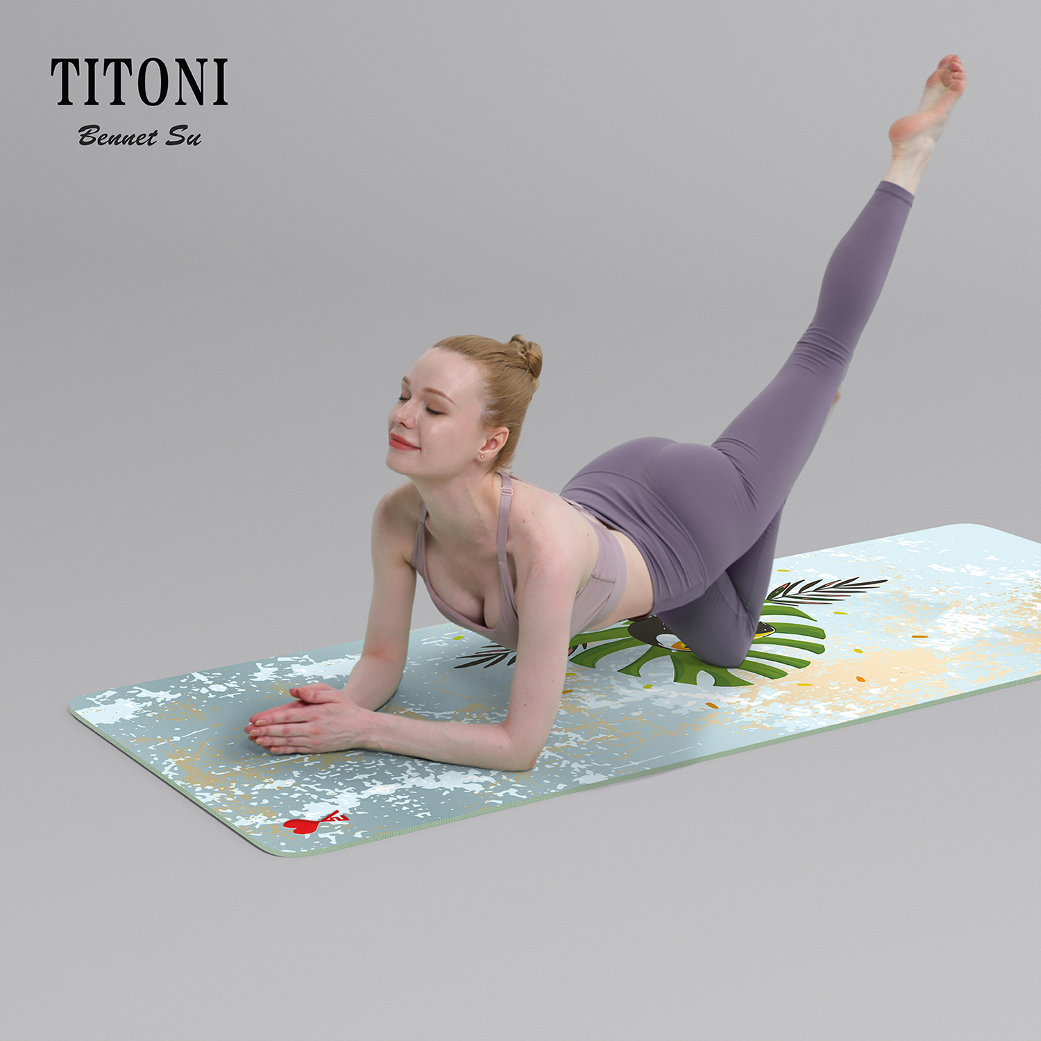 TITONI Hot Sale Advanced 5mm Thick Non Slip Anti-Tear Meditation Fitness Mat Double-Layered PU Rubber Yoga Mat Taiwan