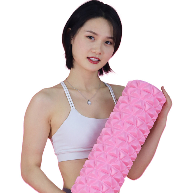 Sanfan Wholesale Soft 33cm 45cm Length High Density Foot Massage Roller Yoga Form Roller Factory Pink Foam Rollers for Massage