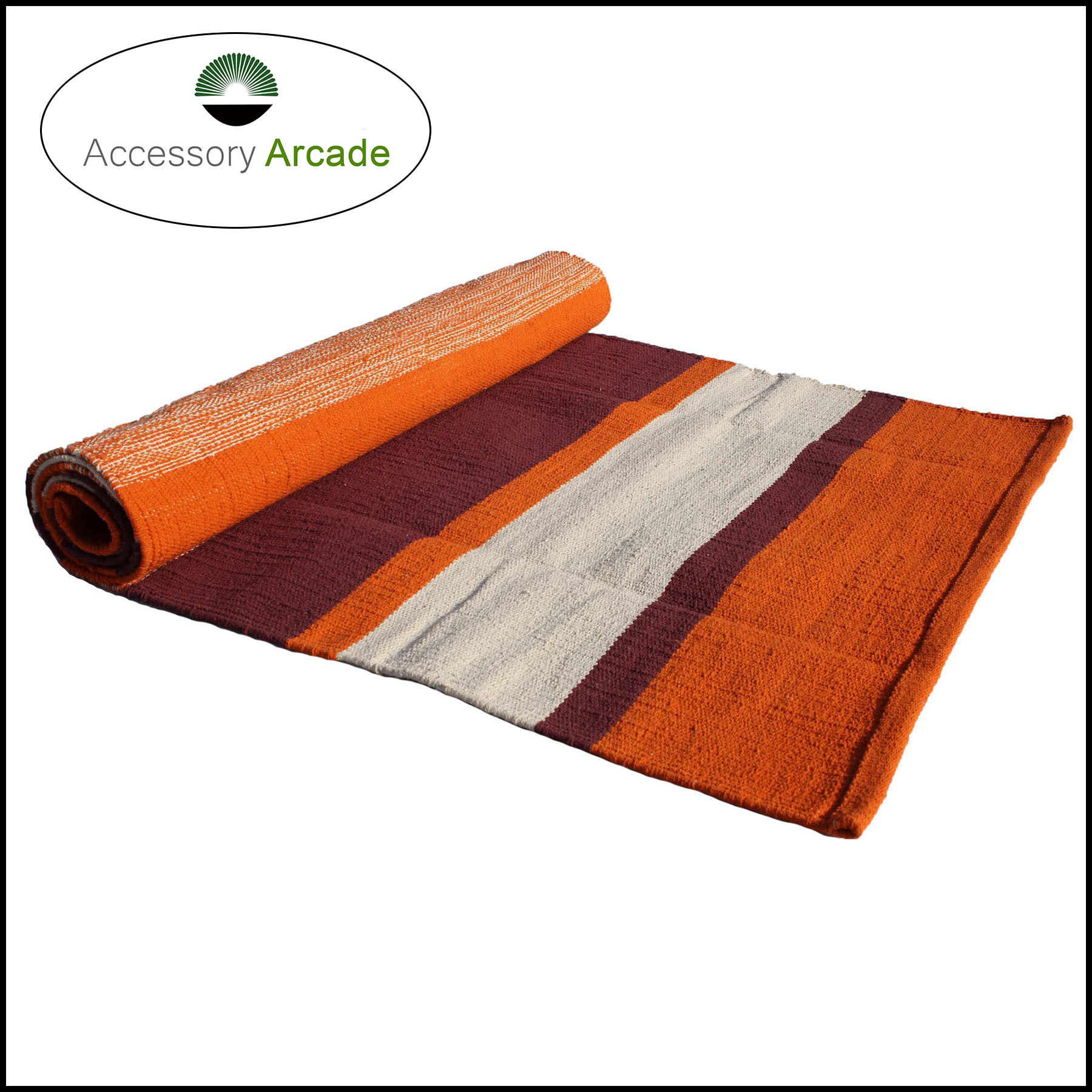 Custom Printed Design Eco Friendly Yoga Mat for Dining Room and Bedroom Use from Indian Manufacturer of Rugs Cotton