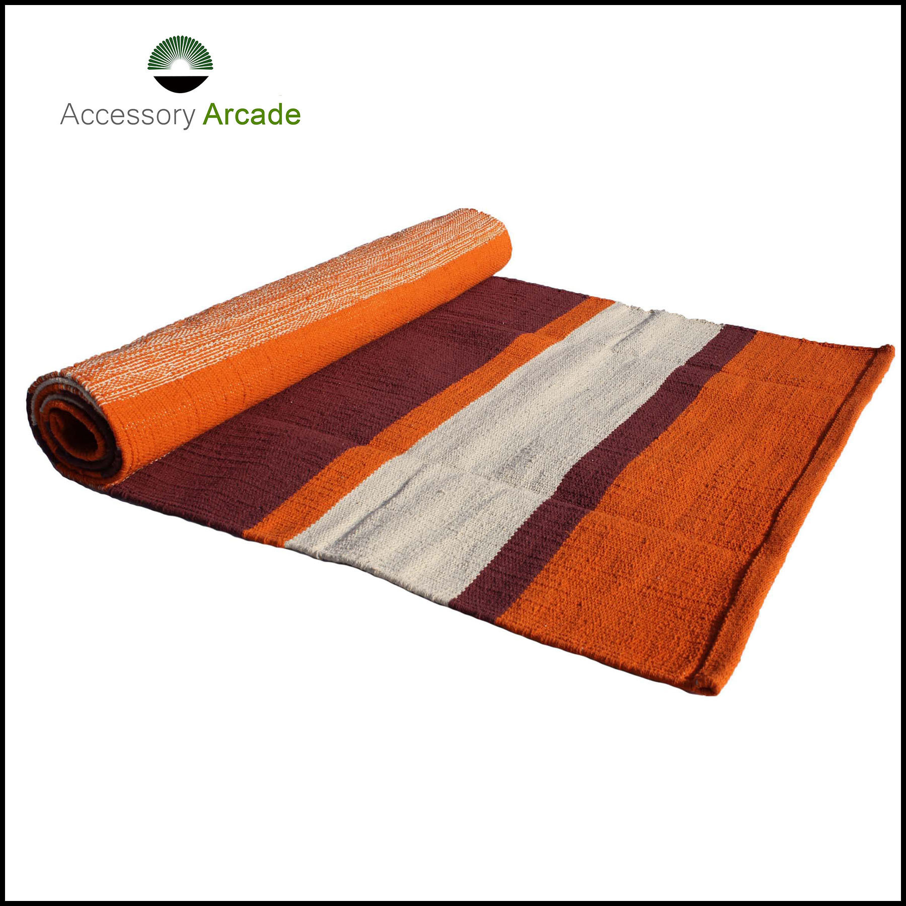 Custom Printed Design Eco Friendly Yoga Mat for Dining Room and Bedroom Use from Indian Manufacturer of Rugs Cotton