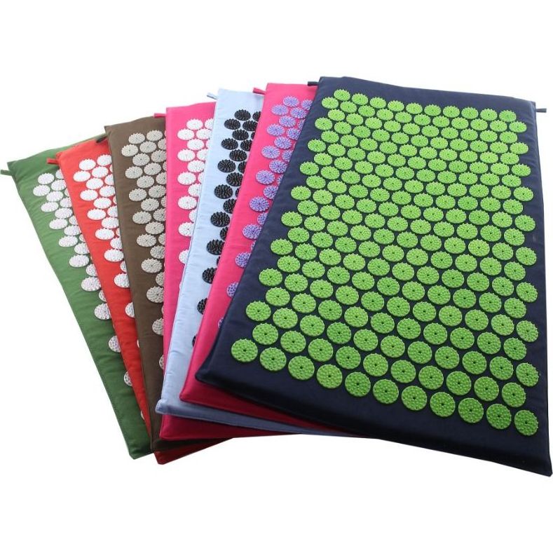 Fitness Accessories Natural Linen Eco Friendly Yoga Mat Round Disc Acupressure Yoga Mat for Reduce Pain and Stress