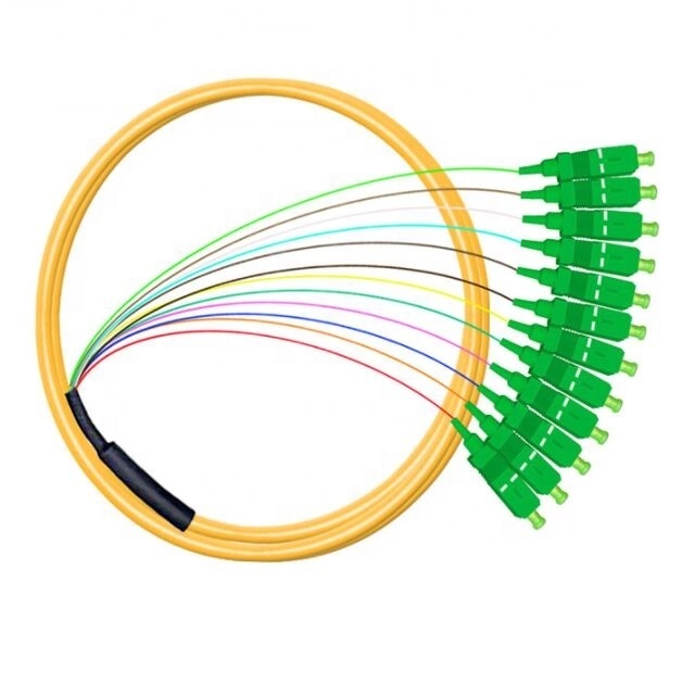 12 Core bundle pigtail Cross Connecting Cabinet drop Cable fan-out fiber optic sc pigtails patch cord connector