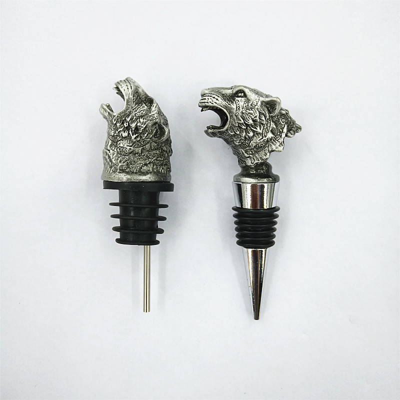 Wine Pourer Wine Aerators 3D Animal Design Alloy Wine Pourer Bottle Decanter Spout Unique Gift Ideas Bar Accessories