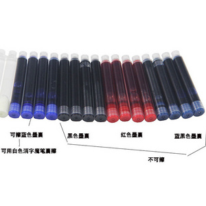 Multi colors invisible Erasable Fountain Pen Writing Replacement Ink Cartridge 3.4 mm 2.6 mm Standard  Ink Pen Cartridge for Pen