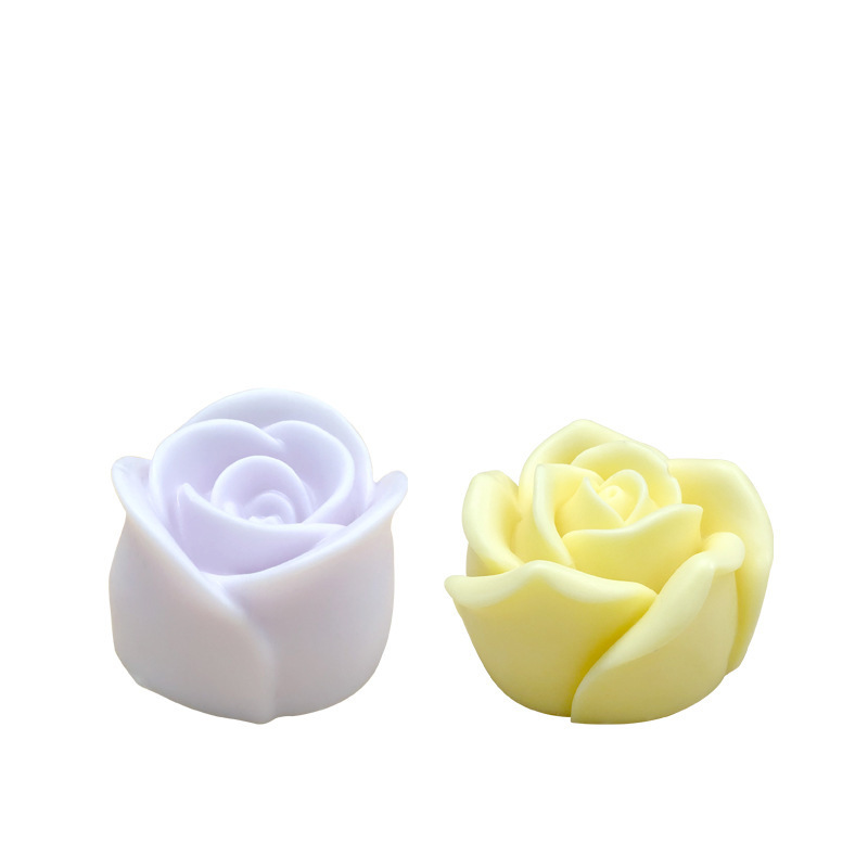 3D Flower Silicone Candle Molds Bloom Rose Silicone Molds Soap Making Peony Molds for Handmade Dessert Decoration