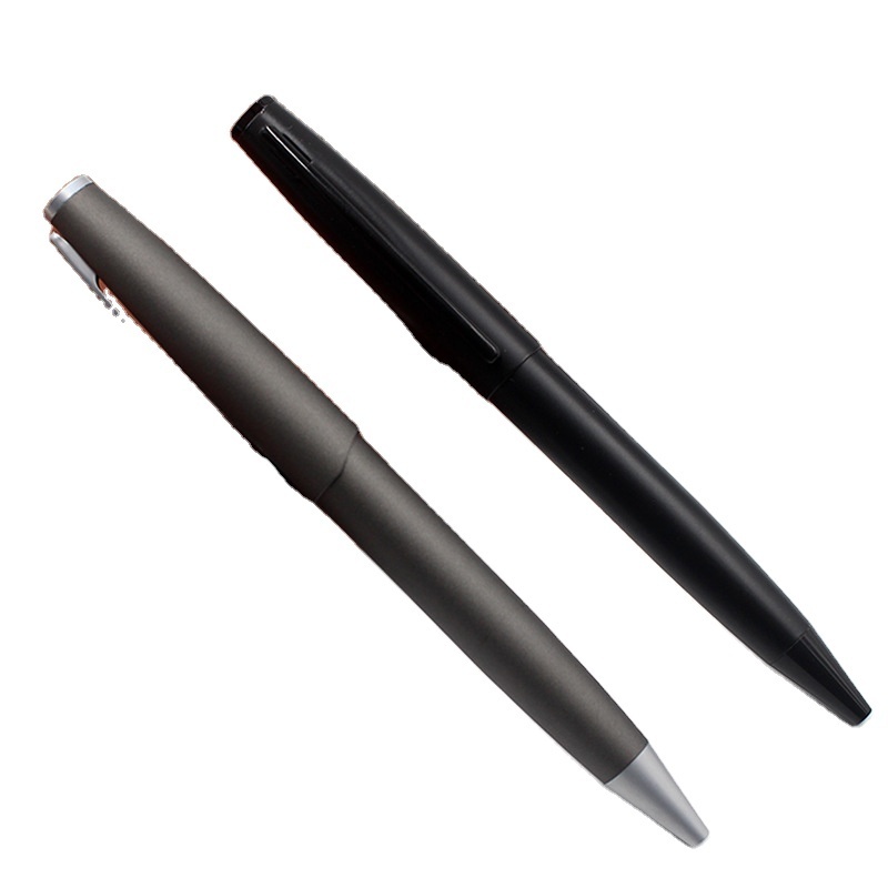 Bulk Wholesale Matte Black Metal Pen Twist Action Smooth Writing Frosted Paint Excellent Ballpoint Pen with Customisable Logo