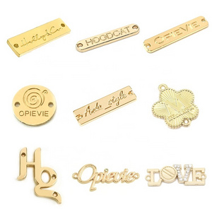 Environmental Swimwear Accessories Custom Brand Logo Zinc Alloy Tag Clothing Metal Plating Sewing Labels for Garment