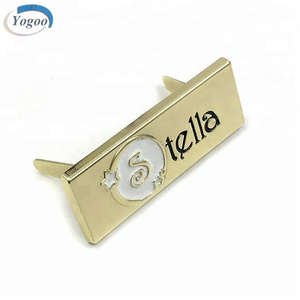 High End Custom Design Enameled Metal Hang Logo Tag Handbag Hardware