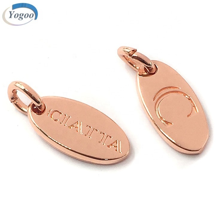 Gold Plated Alloy Custom Logo Metal Charms for Bracelet Making Jewelry