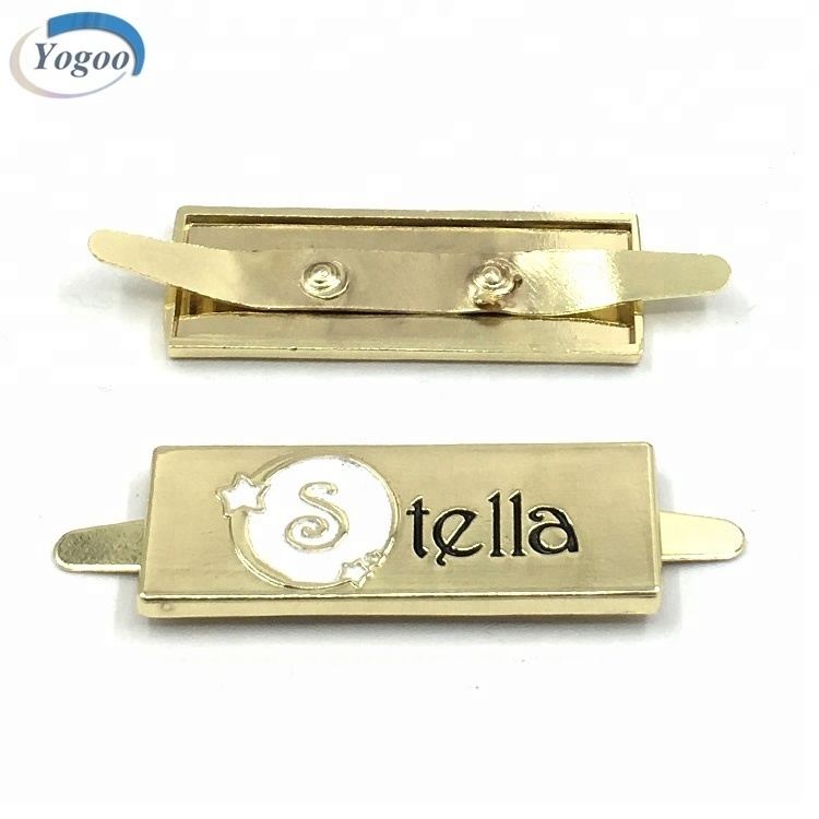 High End Custom Design Enameled Metal Hang Logo Tag Handbag Hardware