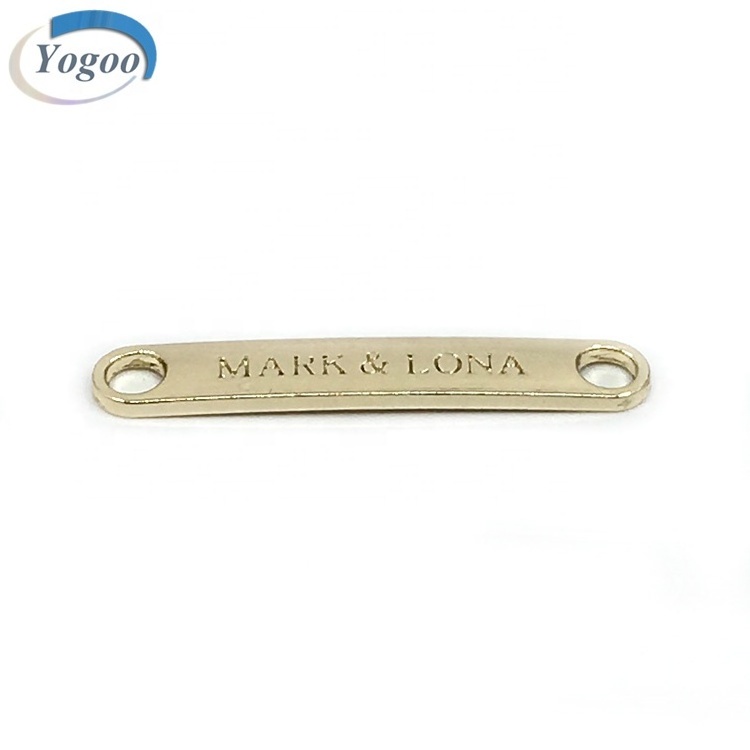 Factory Wholesale Rectangle Round Corner Custom Engraved Brand Name Label for Clothing