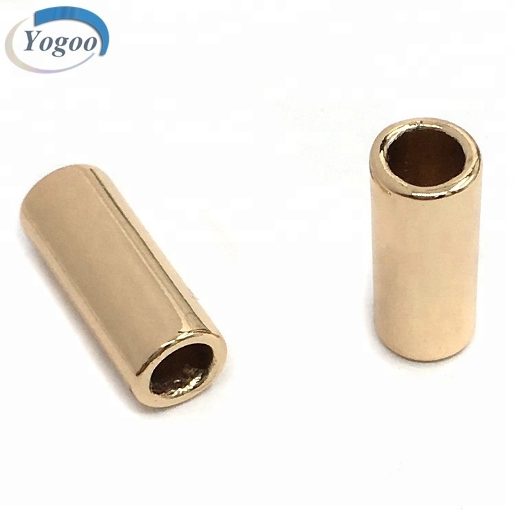 Drawstring Cord End Stopper for Swimwear Gold Alloy Metal Zinc Alloy Customized Plating Plastic Cord Lock Ends Stopper Bell