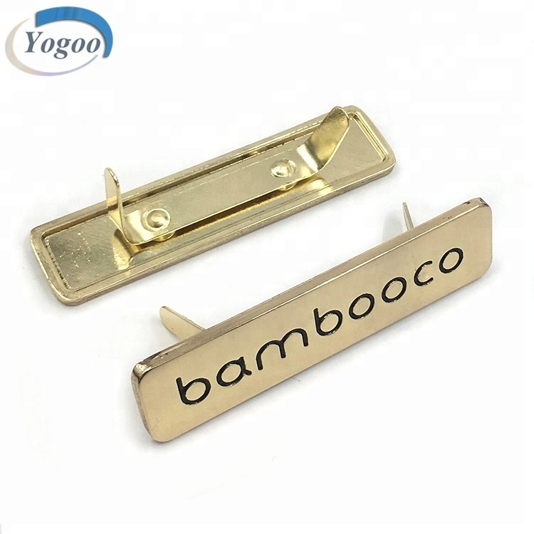 High End Custom Design Enameled Metal Hang Logo Tag Handbag Hardware