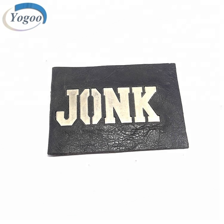 Elegant Personalized Embossing Metal Leather Tag Label Patch for Jeans Garment