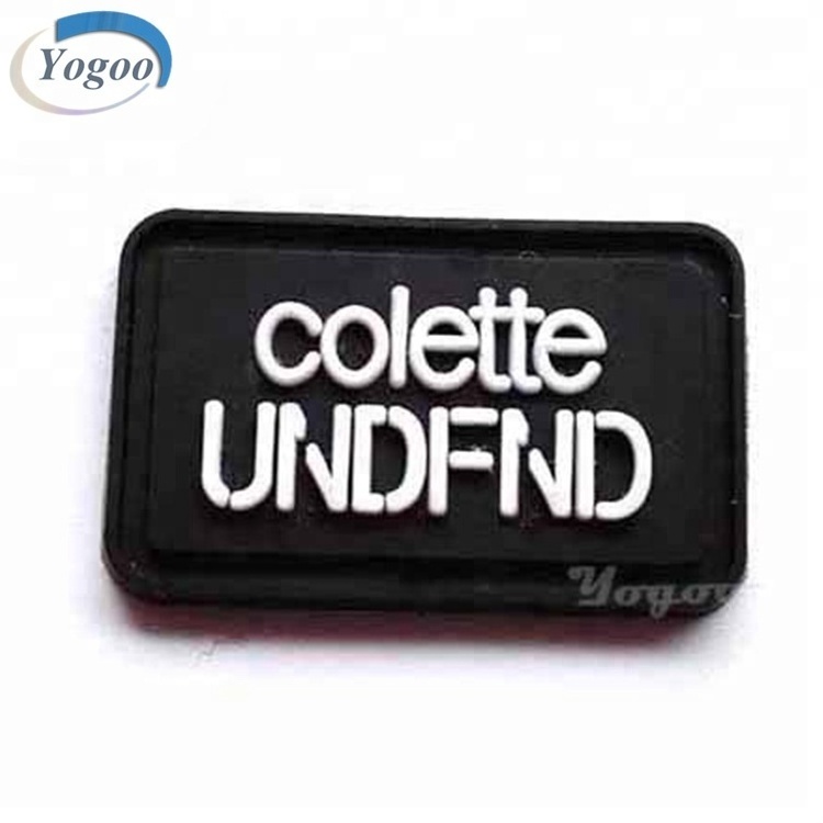 Fashion logo 3D Silicone Rubber Label Patch Wholesaler