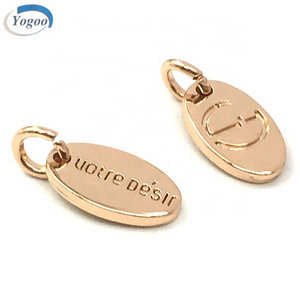 Gold Plated Alloy Custom Logo Metal Charms for Bracelet Making Jewelry