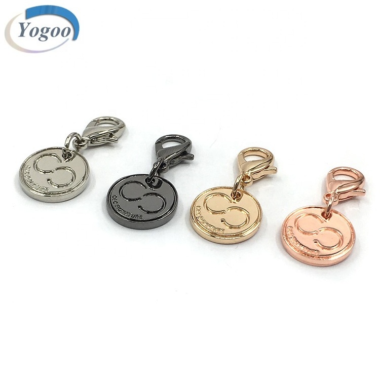 Gold Plated Alloy Custom Logo Metal Charms for Bracelet Making Jewelry