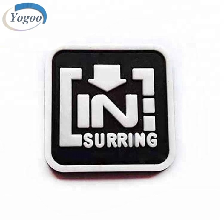 Fashion logo 3D Silicone Rubber Label Patch Wholesaler