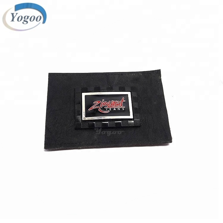 Elegant Personalized Embossing Metal Leather Tag Label Patch for Jeans Garment