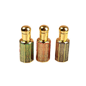 Luxury in stock 3ml 6ml 12ml mini small roll on bottle santal oil refillable glass perfume bottle roller ball glass attar bottle