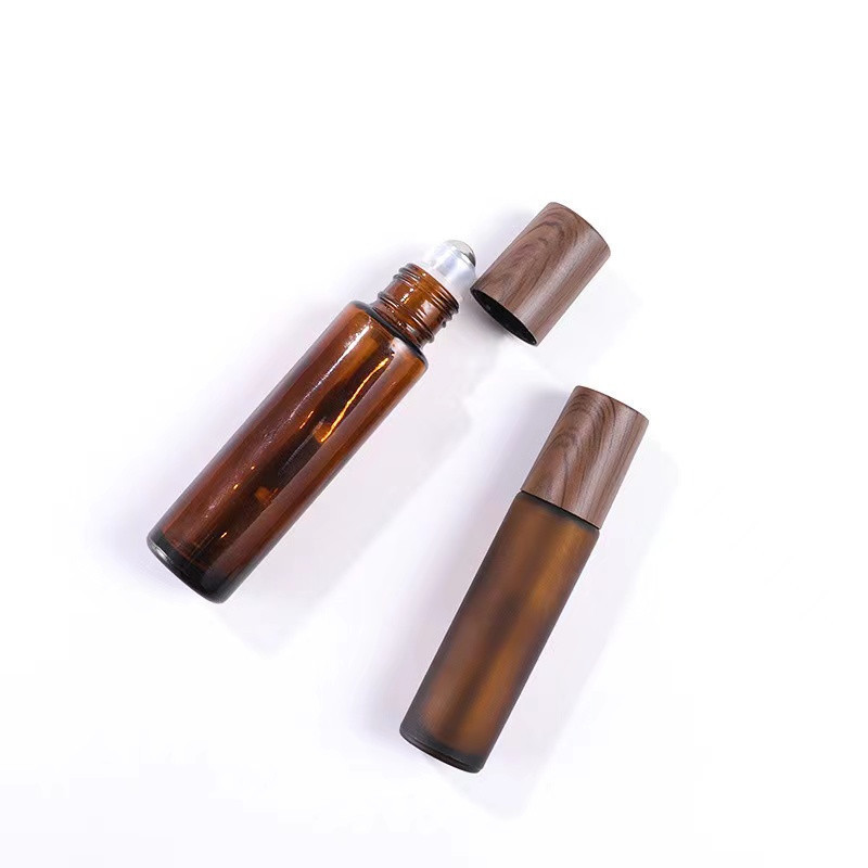 YOGO 10ml Roller Bottles for Essential Oils Amber Glass with Stainless Steel Roller Balls Deodorant Attar Roll On Glass Bottle