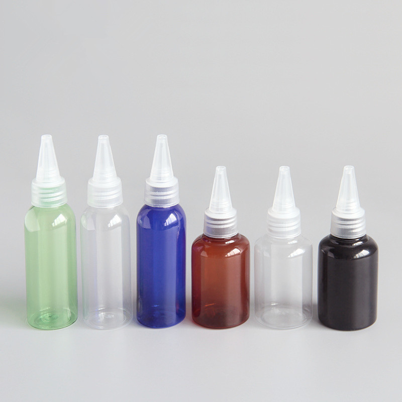 Wholesale Multiple Capacity 30ml 60ml Hair Oil Bottle 200ml 300ml Sharp Mouth Round Plastic Salad Dressing bottles