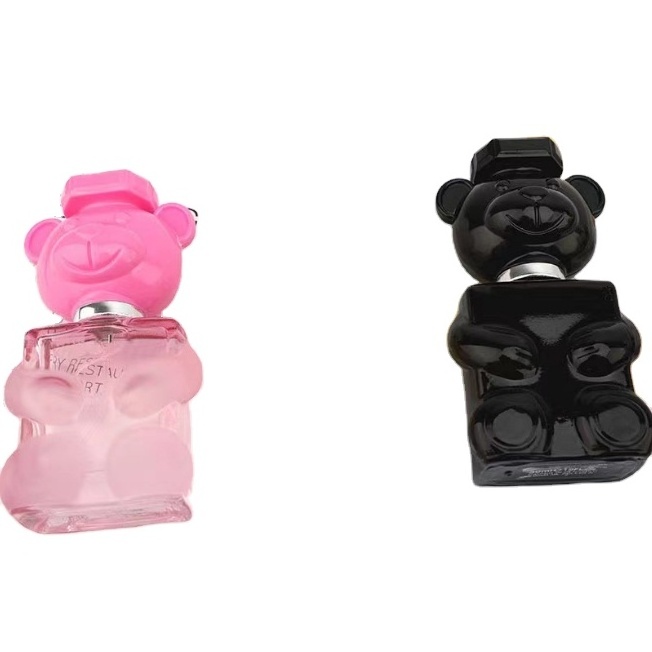 Wholesale 30ml Refillable Glass Perfume Bottle Cute Pink Bear Shape Perfume Bottle Unique Perfume Bottles