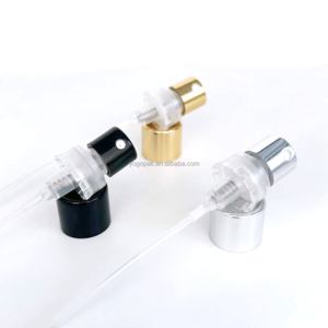 FEA15mm Crimpless Perfume Spray Pump With Aluminum Collar And Caps 15mm Gold Sliver Black perfume Atomizer Customize Tube Length