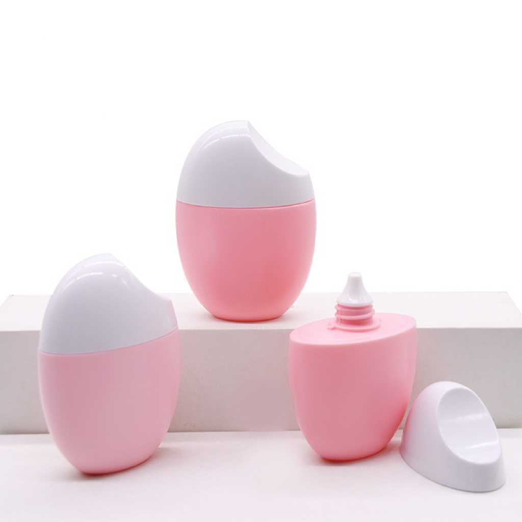 New Cosmetic Plastic Sunscreen Goose Egg Hand Cream Bottle 30ml 50ml Squeeze Foundation Tube Skincare Packaging