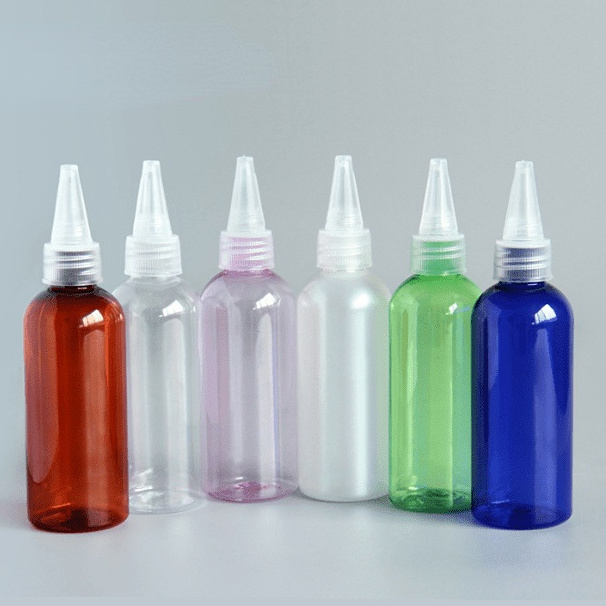 Wholesale Multiple Capacity 30ml 60ml Hair Oil Bottle 200ml 300ml Sharp Mouth Round Plastic Salad Dressing bottles