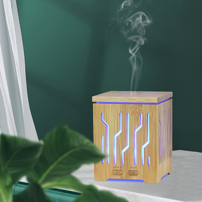 The 2024 newest unique design real bamboo aroma diffuser Ultrasonic Humidifier 200ml