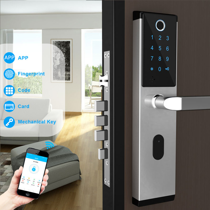 YOHEEN Smart Electronic Intelligent Biometric Fingerprint Lock Digital Keypad Door Handle Lock With WiFi TTLock APP for Home