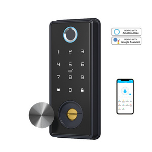 Smart Home Electronic Keyless Digital Fingerprint Deadbolt Smart Door Lock with WiFi BLE TTlock App