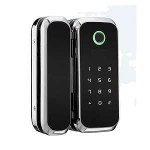 YOHEEN Keyless Biometric Fingerprint Frameless Sliding Electric Smart Glass Door Lock