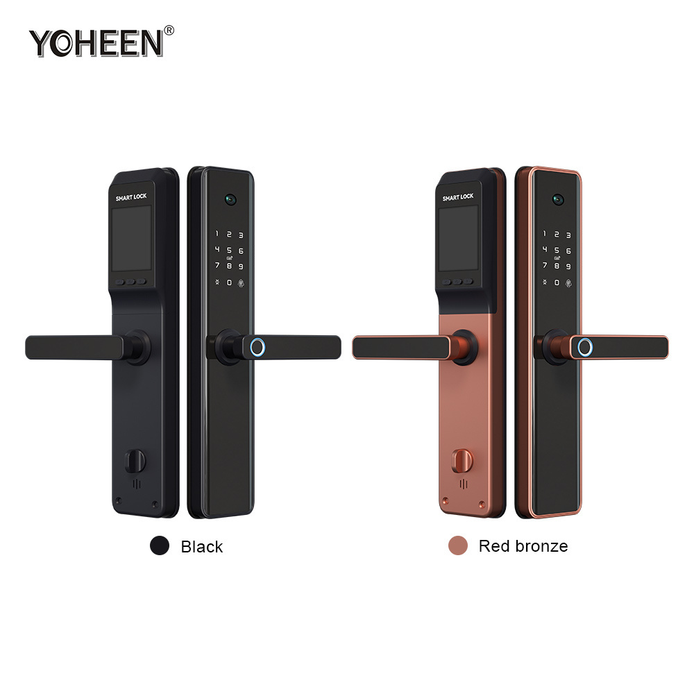 Tuya WiFi Door Lock Electronic Biometric Fingerprint Home Fechadura Digital Cerradura Inteligente Smart Door Lock with Camera