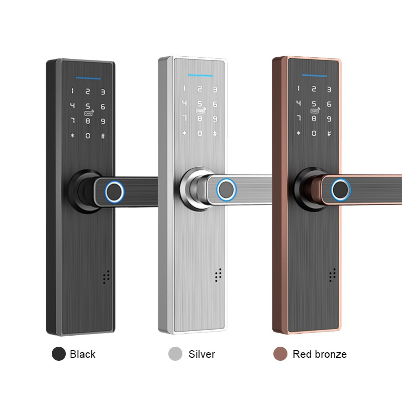 High Quality Tuya App Smart Lock Electronic Door Handle Lock Fingerprint Smart Keyless Lock