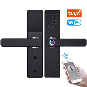 High Quality Tuya App Smart Lock Electronic Door Handle Lock Fingerprint Smart Keyless Lock