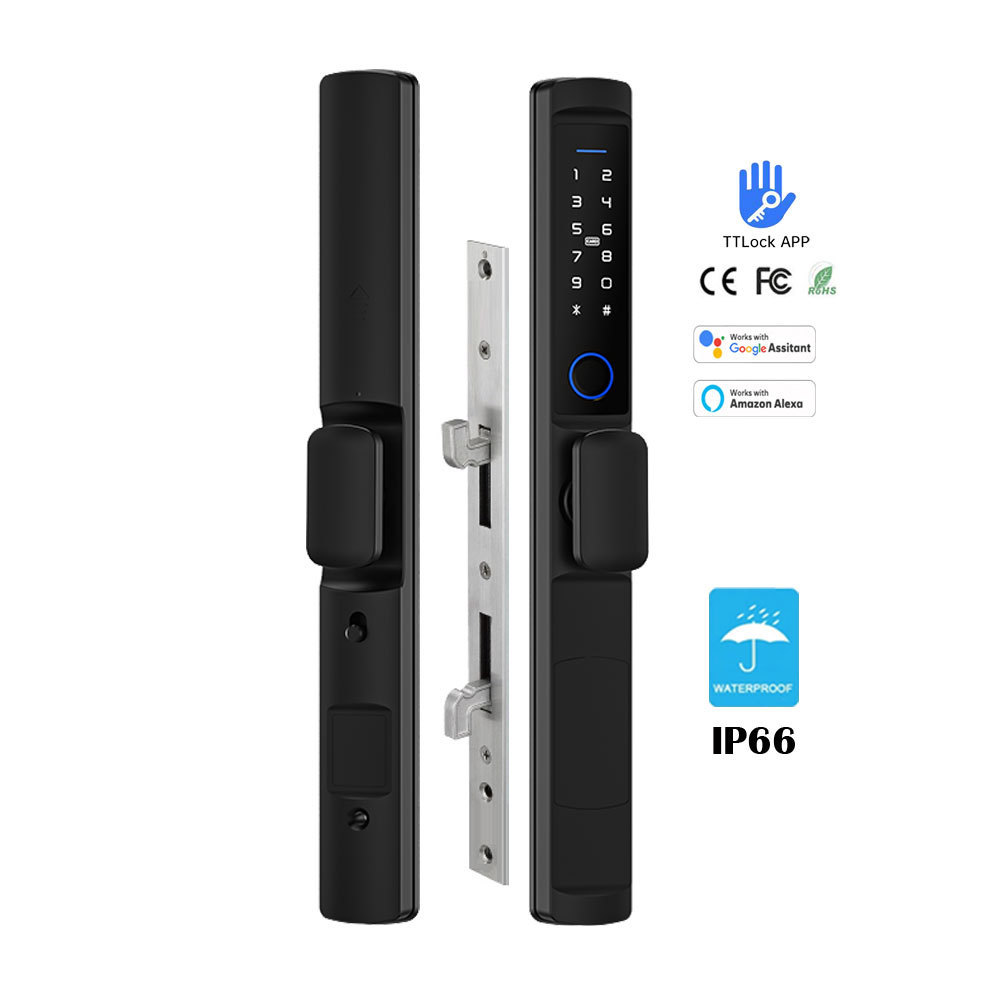 Smart Door Lock Waterproof Stainless Steel Sliding Gate Digital Aluminum fingerprint door lock F2