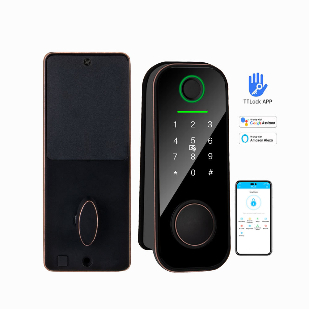 TTLOCK APP digital electric doorlock house dead bolt dool lock Outdoor smart locks  Keypad Combination Deadbolt Smart Door Lock