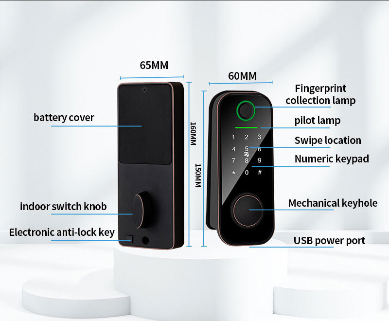 TTLOCK APP digital electric doorlock house dead bolt dool lock Outdoor smart locks  Keypad Combination Deadbolt Smart Door Lock