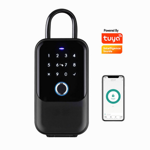 Outdoor Waterproof Tuya App Key Box Safe Key Biometric Fingerprint Lock Box Smart Key Card Nfc Smart Key Box Wall Mounted