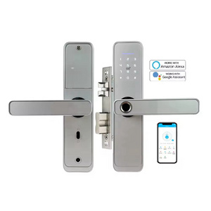 Finger Print Combination Digital Smart Door Lock Key Card Outdoor Waterproof Smart Door Lock Ttlock App Unlock Gate Lock