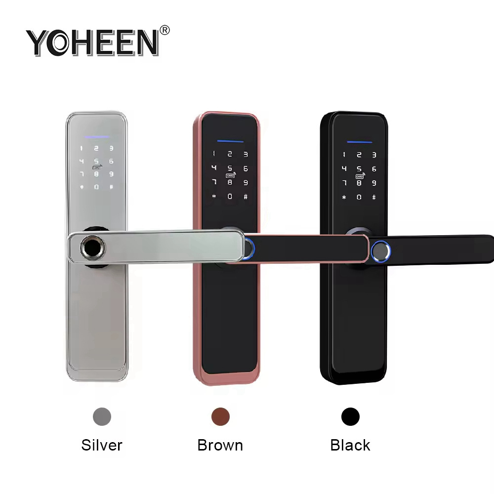 Finger Print Combination Digital Smart Door Lock Key Card Outdoor Waterproof Smart Door Lock Ttlock App Unlock Gate Lock