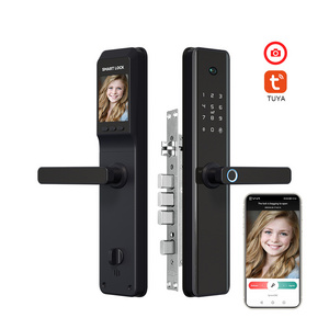 Tuya App WiFi Door lock With Security Camera Electronic Intelligent Biometric Fingerprint Smart Lock for Home