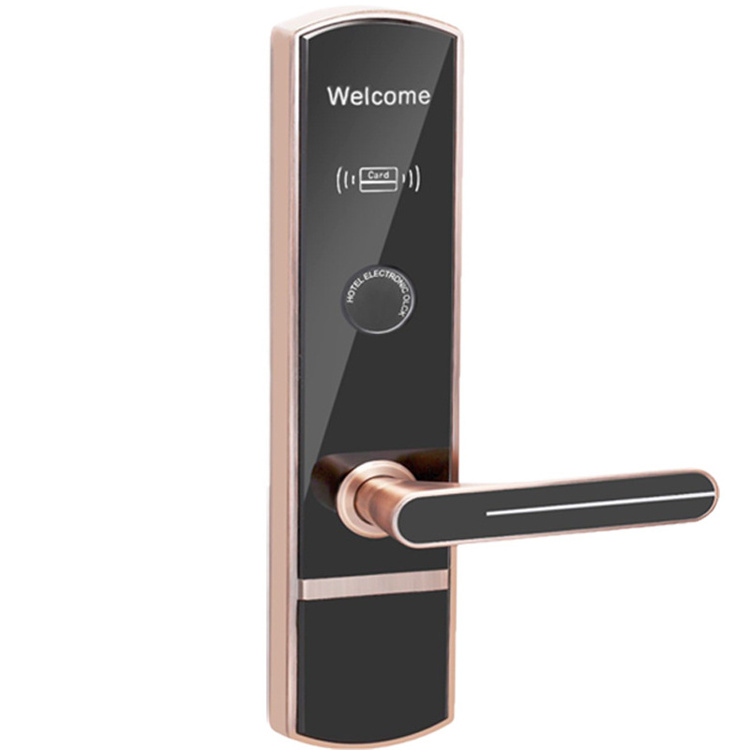 Intelligent Zinc Alloy Hotel Door Lock Rfid Key Card Lock For Hotel Wholesale