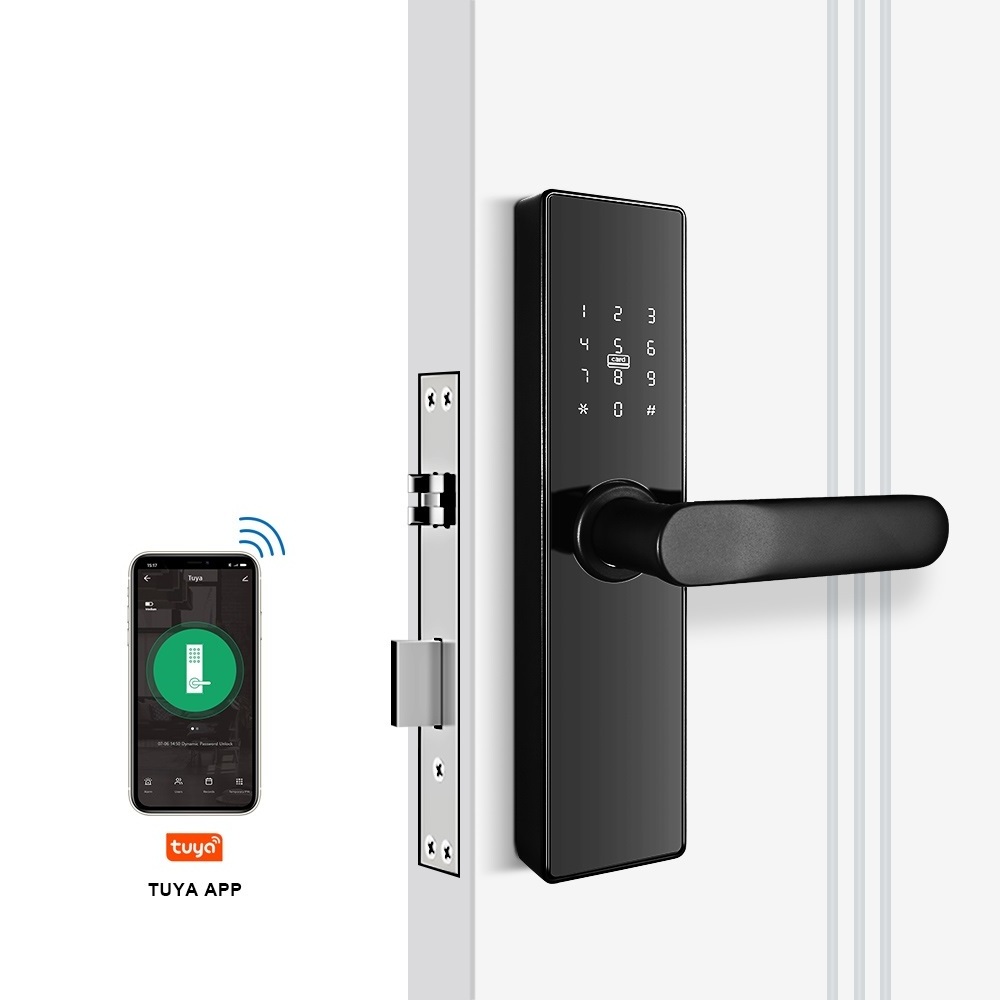 Hometric Tuya App Wifi Smart Lock Remote Network Control Lock Waterproof Digital Door Lock Aluminum Alloy Cloud Black,bronze