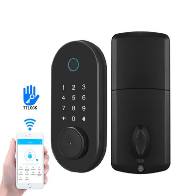 TTlock Fingerprint Password Smart Deadbolt Lock Keyless Wood Digital Lock Door Nfc Rfid Key Card App Smart Electronic Door Lock