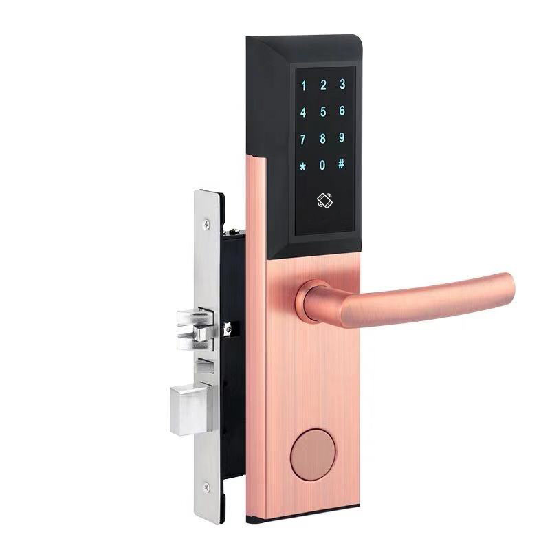 High security rfid card hotel door lock, Electronic digital key card smart hotel lock system with TThotel wifi App software