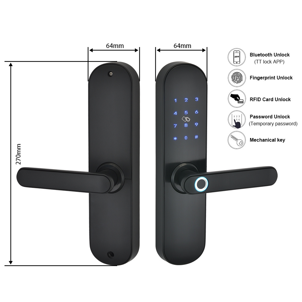 Yoheen TTlock App WiFi Smart Card Digital Code Fingerprint Door Lock for Hotel Apartment