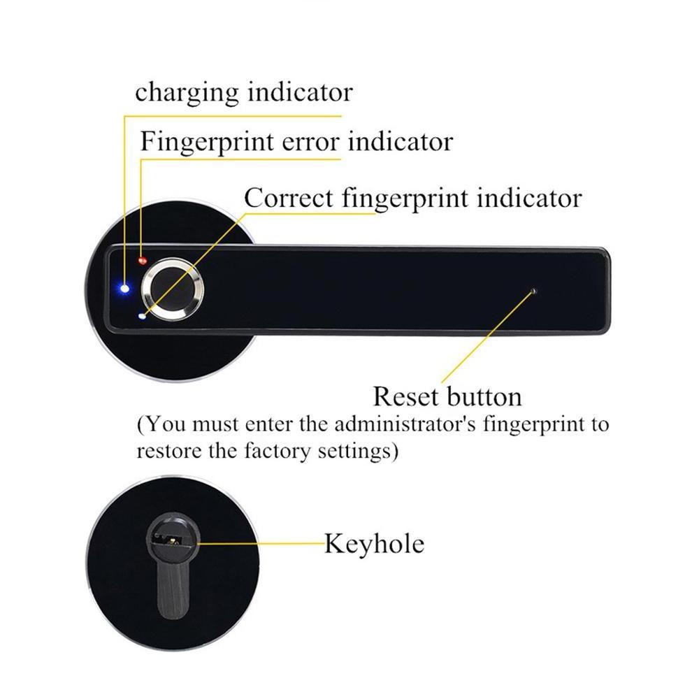 European Standard Mortisel Smart Electronic Fingerprint Handle Door Lock for Home